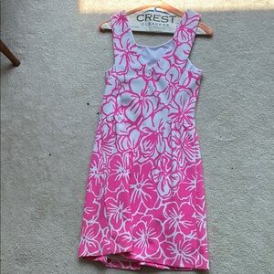 Lilly Pulitzer Pink and White Sleeveless Sundress